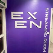 Exen Streaming room 3D printed sign
