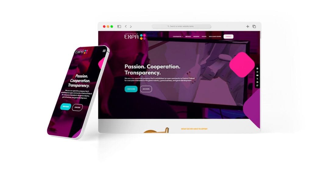 Expa Website mockup